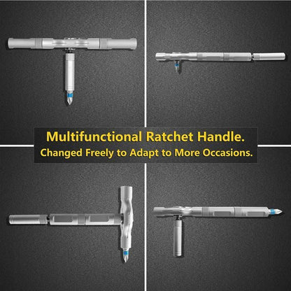 👍24 in 1 DlY Screwdriver Set,Compact and Portable Ratchet Screw0driver SetHome Repair Tool Box
