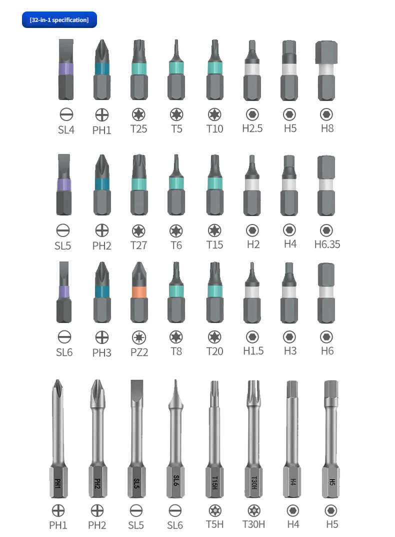 👍24 in 1 DlY Screwdriver Set,Compact and Portable Ratchet Screw0driver SetHome Repair Tool Box