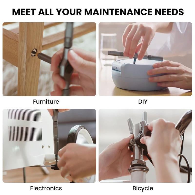 👍24 in 1 DlY Screwdriver Set,Compact and Portable Ratchet Screw0driver SetHome Repair Tool Box