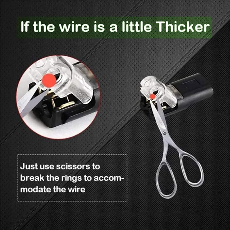 🔌2-Pin Solderless Wire Connector – Compact Plug for LED Strips & 18–22 AWG Cables