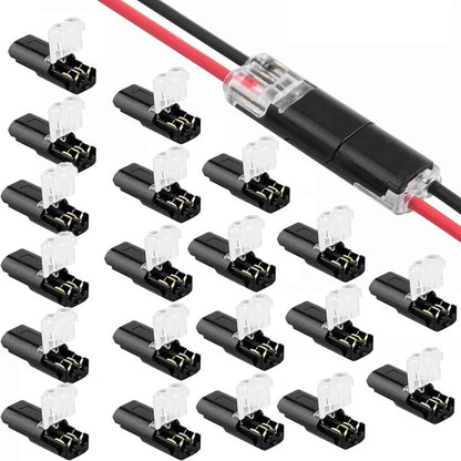 🔌2-Pin Solderless Wire Connector – Compact Plug for LED Strips & 18–22 AWG Cables
