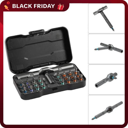 👍24 in 1 DlY Screwdriver Set,Compact and Portable Ratchet Screw0driver SetHome Repair Tool Box